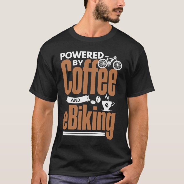 T-shirt E Biker Coffee Bike Electric Bike E Biking (Devant)