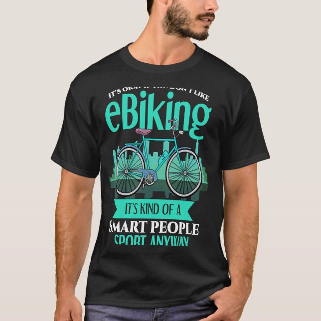 T-shirt E Biker Smart Personnes E Bike E Bike E Biking (Devant)