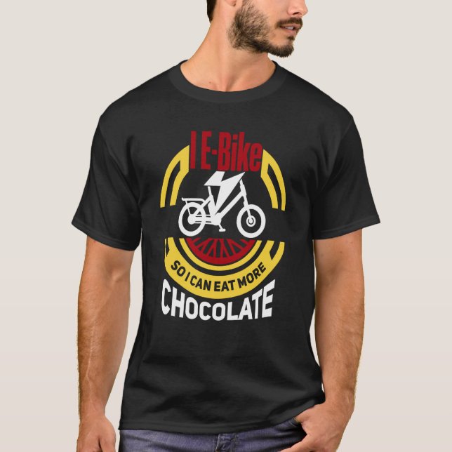 T-shirt E Chocolat Vélo J'Aime E Vélo (Devant)