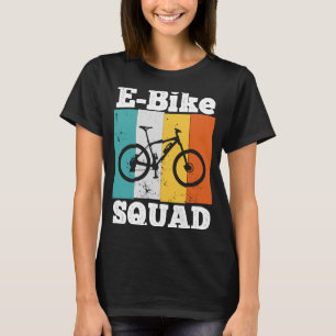 T-shirt E équipe de vélo E équipe de vélo E vélo rétro E v