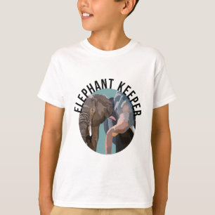 T-shirt E est pour Elephant Keeper