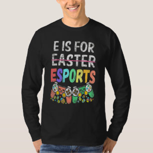 T-shirt E Est Pour Pâques Joueur de Pâques Garçon jeu vidé