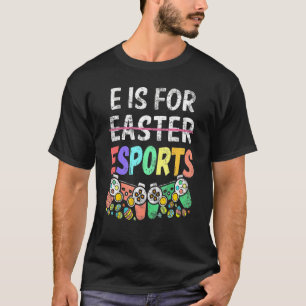 T-shirt E Est Pour Pâques Joueur de Pâques Garçon jeu vidé