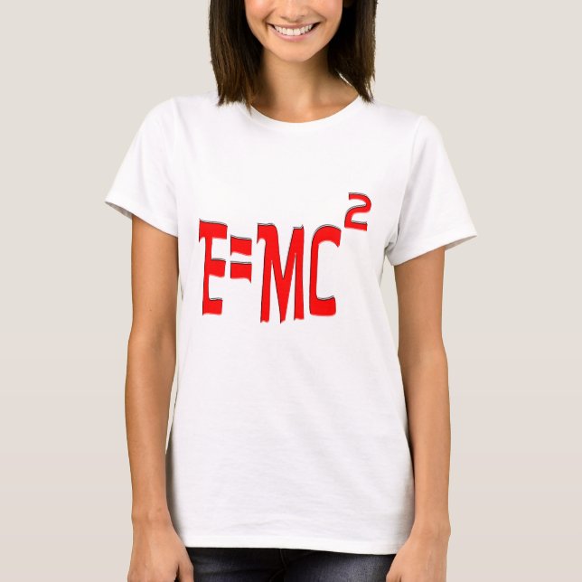 T-shirt E=MC2 (rouge) (Devant)