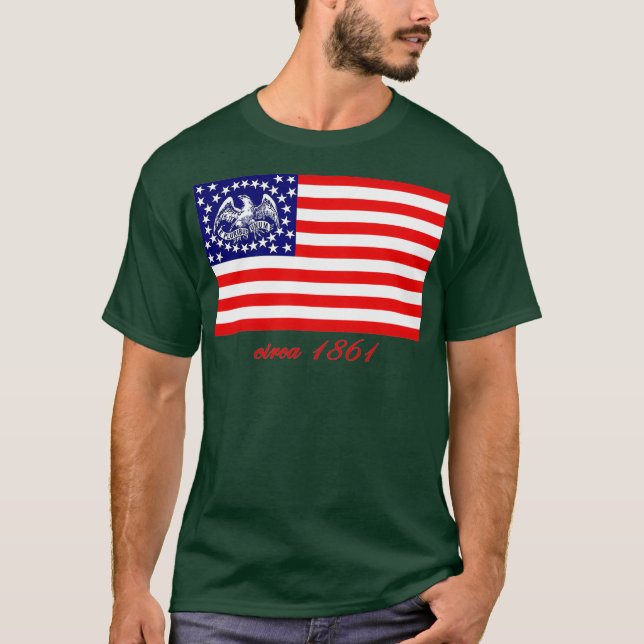 T-SHIRT E PLURIBUS UNIQUE DRAPEAU RÉGIMENTAIRE DE GUERRE C (Devant)