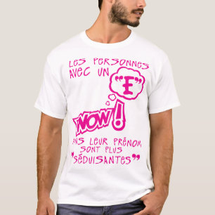 T-shirt e seduisante prenom citation lettre personne