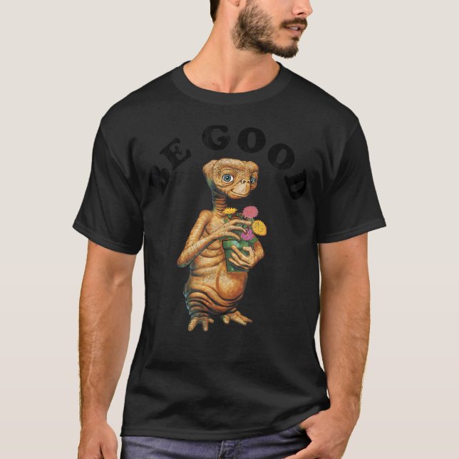 T-shirt E.T. Be Good E.T. Holding Flower Pot Graphic (Devant)