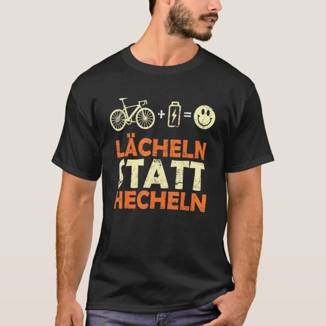 T-shirt E Vélo Dit Smile Plutôt Que De Paire Ebike Bicy (Devant)
