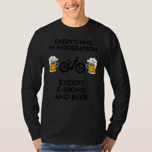 T-shirt E Vélo Vélos Électrique E Vélo VTT Vélo Et Bière