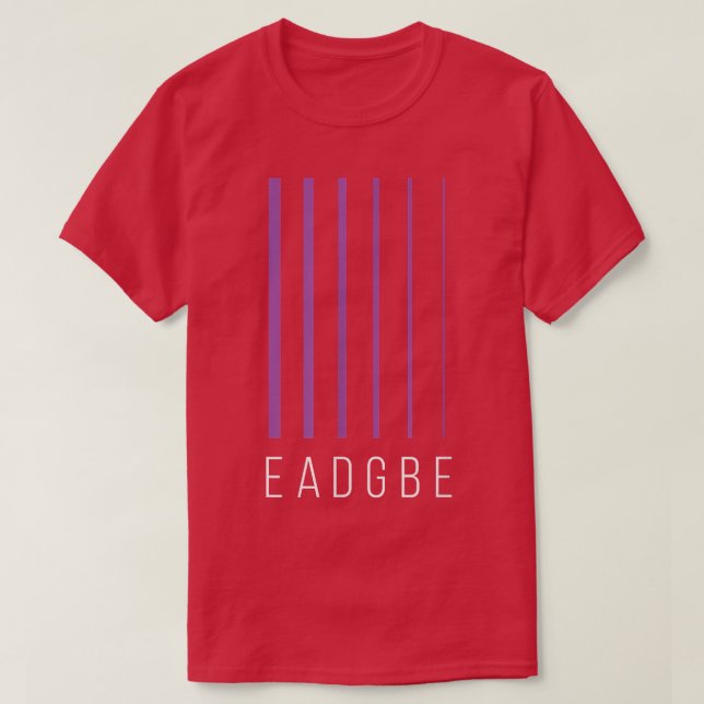 T-shirt EADGBE 6 String Guitar Player & GuitaristCool 653 (Design devant)