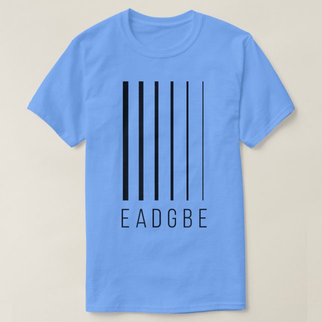 T-shirt EADGBE 6 String Guitar Player & GuitaristCool 658 (Design devant)