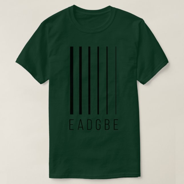 T-shirt EADGBE 6 String Guitar Player & GuitaristCool Prem (Design devant)