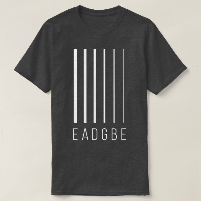 T-shirt EADGBE 6 String Guitare Player & Guitariste - Cool (Design devant)