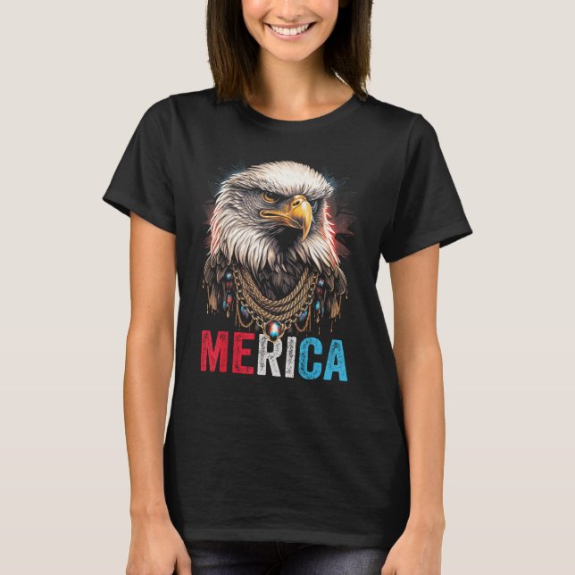 T-shirt Eagle  4th of July American Flag USA Patriotic Ame (Devant)