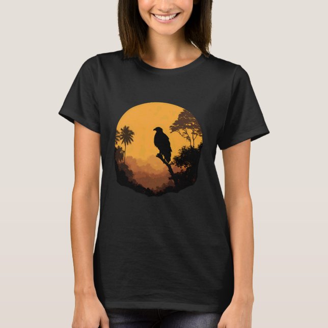 T-shirt Eagle Animal Lover Artwork Wildlife Forest Graphic (Devant)