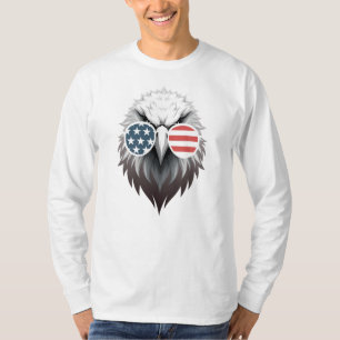 T-shirt Eagle Art avec lunettes de soleil à drapeau améric
