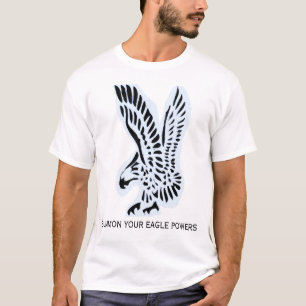 T-shirt Eagle (avec rassemblez votre texte de puissances