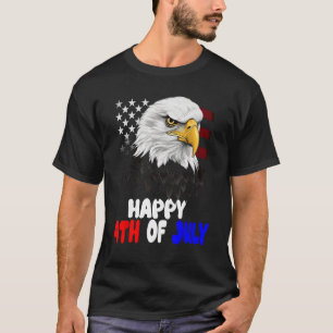 T-shirt Eagle Bird 4 juillet Anciens combattants du drapea