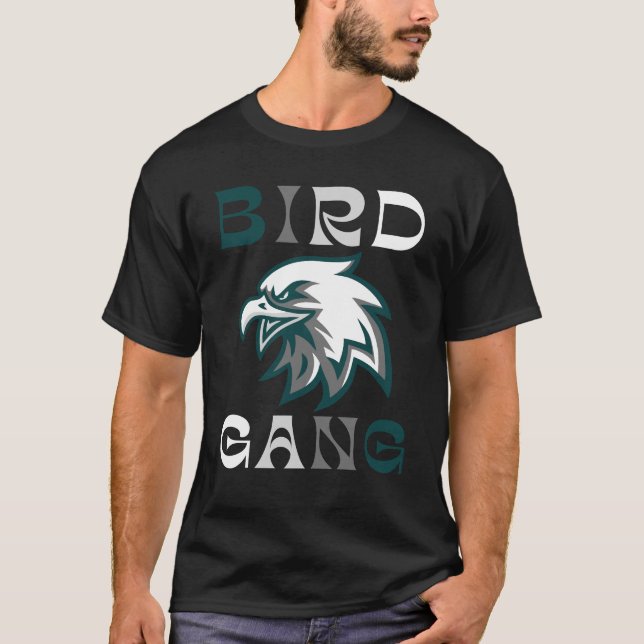 T-shirt Eagle Bird Gang Funny Philadelphie (Devant)