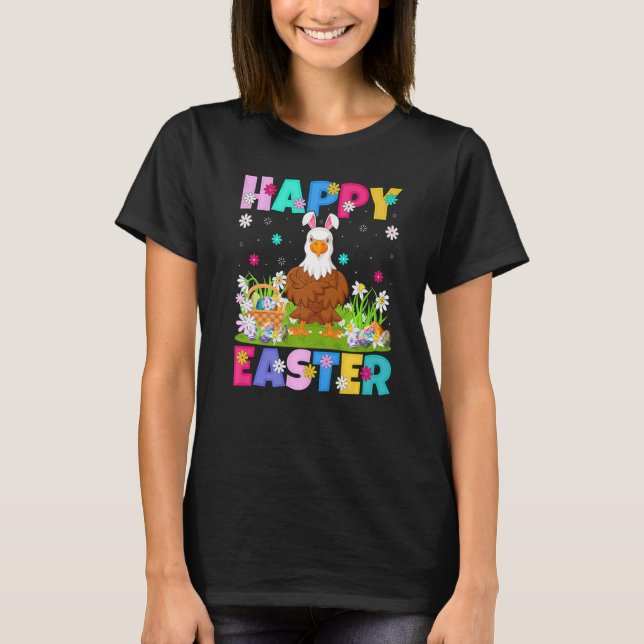 T-shirt Eagle Bird Happy Easter Bunny Bald Eagle Easter Su (Devant)