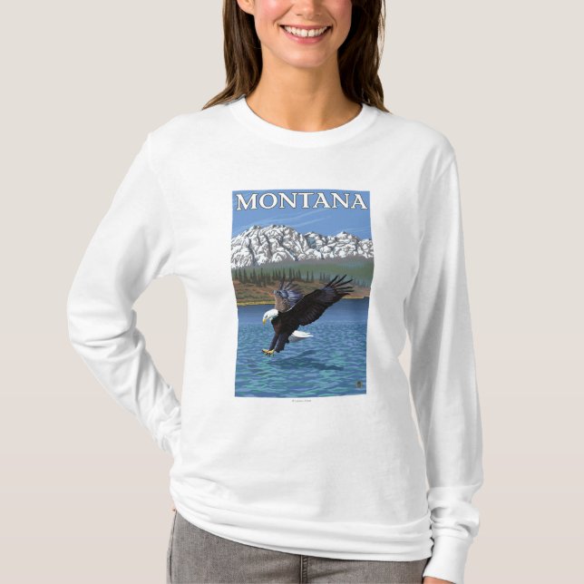 T-shirt Eagle chauve plongeant - le Montana (Devant)