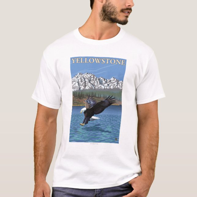 T-shirt Eagle chauve plongeant - parc national de (Devant)