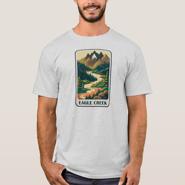 T-shirt Eagle Creek Oregon Colors (Devant)