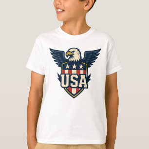 T-shirt Eagle Crest des États-Unis — Bouclier du drapeau V