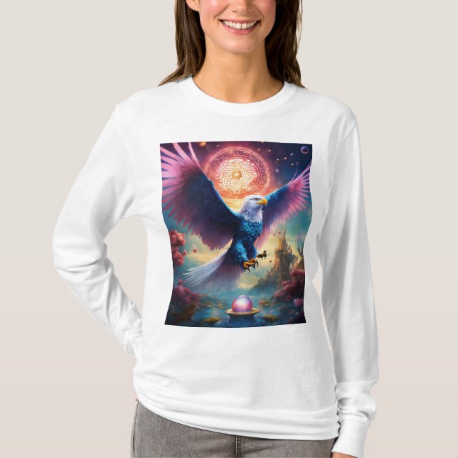 T-shirt Eagle en cristal - Emblème de la liberté e (Devant)