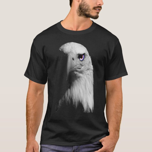 T-shirt Eagle Eye USA couleurs américaines 4 juillet (Devant)