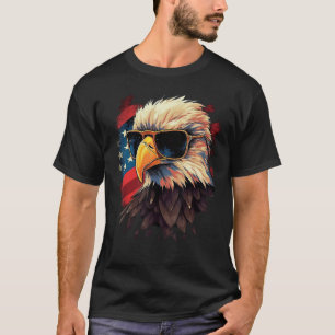 T-shirt Eagle Fier Patriotique américain Drapeau 4 juillet