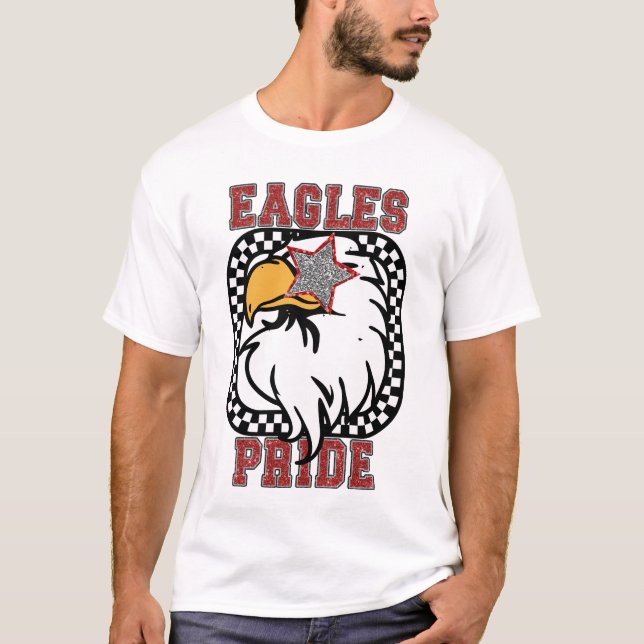 T-shirt Eagle Fierté Feaux Ventilateur Parties scintillant (Devant)