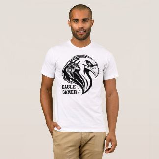T-shirt Eagle gamer logo with gaming controller and fierce
