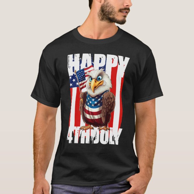 T-shirt Eagle Happy 4th Of July Patriotic American 1 (Devant)