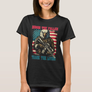 T-shirt Eagle Honor The Fallen Remerciements Living Memori