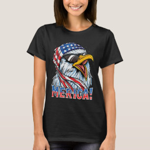 T-shirt Eagle Merica T Shirt 4 juillet Merica Hommes Garço