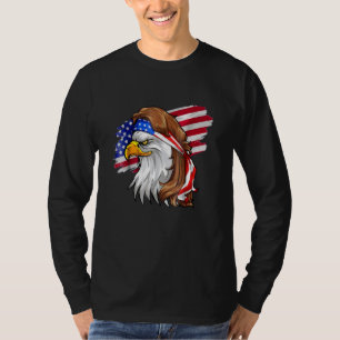 T-shirt Eagle Mulle Hommes 4 juillet Drapeau Américain