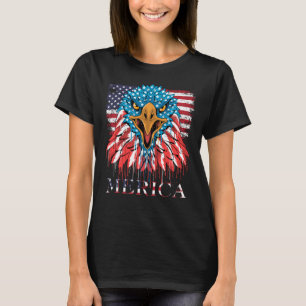 T-shirt Eagle Mullet 4 juillet États-Unis Drapeau américai