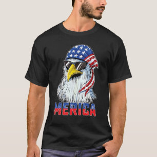 T-shirt Eagle Mullet 4 juillet États-Unis Drapeau américai