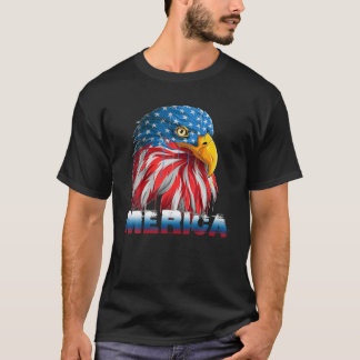 T-shirt Eagle Mullet Merica Hommes 4 juillet drapeau améri