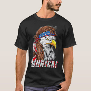 T-shirt Eagle Mullet Murica Drapeau américain 4 juillet M