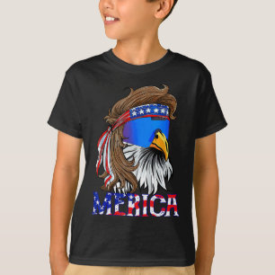 T-shirt Eagle Mullet Sungles Merica 4 Juillet États-Unis A