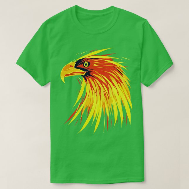T-shirt Eagle Of Fire Burning Eagle (Design devant)