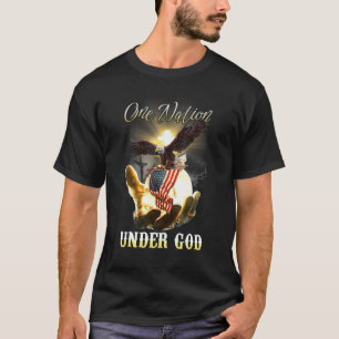 T-shirt Eagle Patriote Chrétien Usa Une Nation Sous Dieu