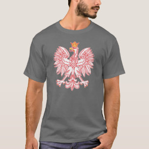 T-shirt Eagle polonais décrit en rouge