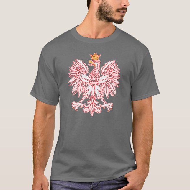 T-shirt Eagle polonais décrit en rouge (Devant)