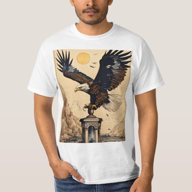 T-shirt Eagle pour hommes (Devant)