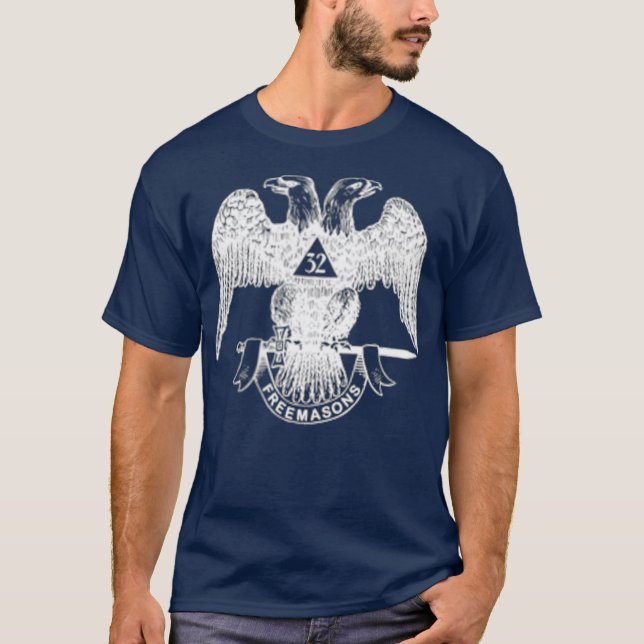 T-shirt Eagle Rite écossais 32e Degré Cadeaux Freemason (Devant)