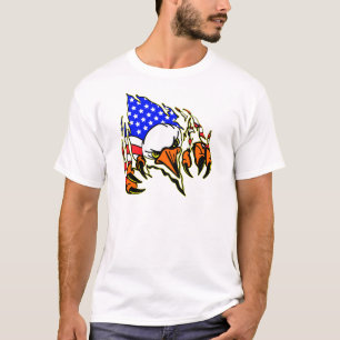 T-shirt Eagle Tearout avec le tatouage de drapeau