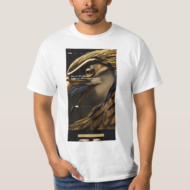 T-shirt Eagle Vision — Page de destination UI Luxe Sombre (Devant)